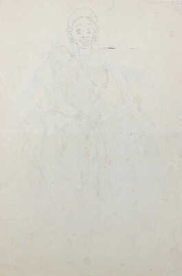 Неизвестный художник. Лот из двух эскизов театральных костюмов 